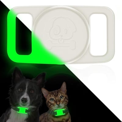 SnelShoppen - Waterdichte Hondenhalsband Houder voor AirTags - Anti-Verlies Beschermhoesje voor Honden en Katten - Groen - Sleutelhanger Compatibel me