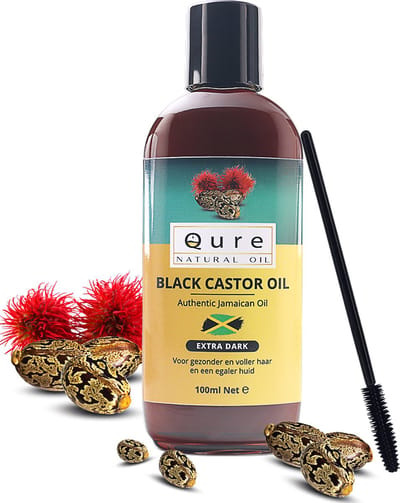 Jamaican Black Castor Oil 100ml | Extra Dark | Voor Haar, Huid, Wenkbrauw en Wimpers | Met Gratis Borstel | 100% Puur & Natuurlijk | Wonderolie | Plantaardige Castorolie, Ricinusolie | Haarolie
