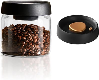 longziming -500 ml Luchtdicht Voorraadglas – Glasbewaarpot voor Koffie, Thee, Snoep, Kruiden & Koekjes – Inclusief ABS Deksel – Duurzaam Keukenglas voor Huishoudelijk Gebruik