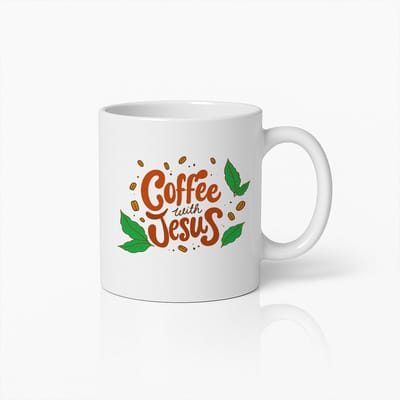 Coffee with Jesus Mok 330ml – Inspirerende Christelijke Koffiebeker – Perfect Geloofscadeau voor Gelovigen, Vrienden & Ochtendmomenten