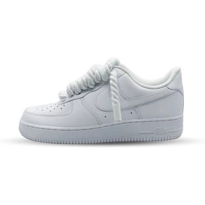 Nike Air Force 1 Low Rope Laces White Custom