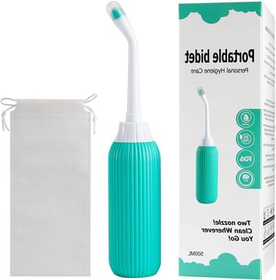 Peri Fles - Draagbare Bidet - Persoonlijke Hygiëne - Omgekeerde Ontwerp - 500ml Capaciteit - Groen