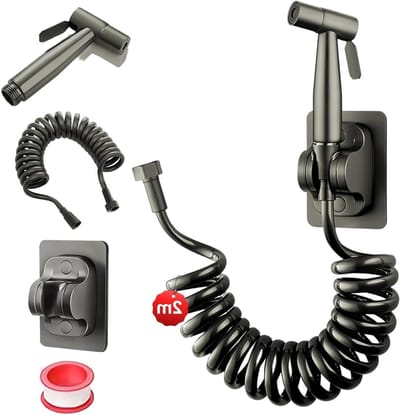 Handdouche Bidet Sprayer van RVS, Hoge Druk Spray Gun met 2 m PE Slang, Ideaal voor Badkamer en Keuken, Perfect voor Hygiëne en Gemak