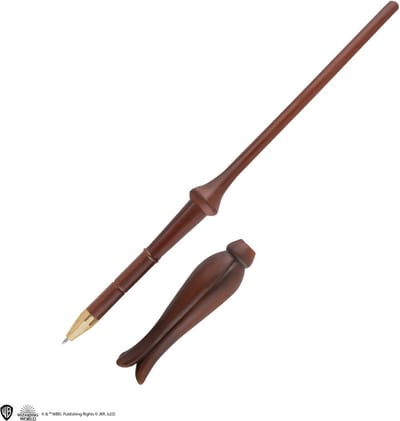 Cinereplicas Luna Lovegood / Loena Leeflang Toverstaf / Toverstok Pen and Display / Toverstok pen met houder - Harry Potter
