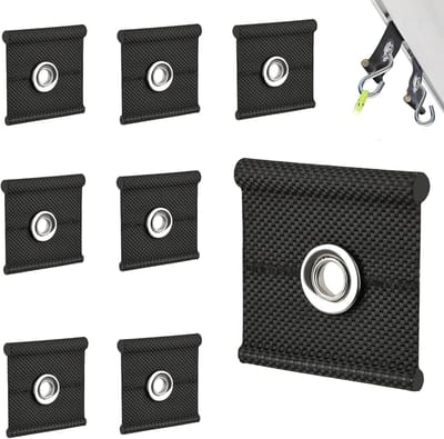 Set van 8 Terminal Eyelets voor Tent en Caravan - Kederband en Haakjes voor Bevestiging en Camping - Geschikt voor 5/6 mm en 7/8 mm Rail