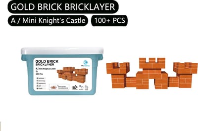 De Bouwplaats STEAM DIY Mini-Ridderkasteel - Zelf steentjes maken en bouwen