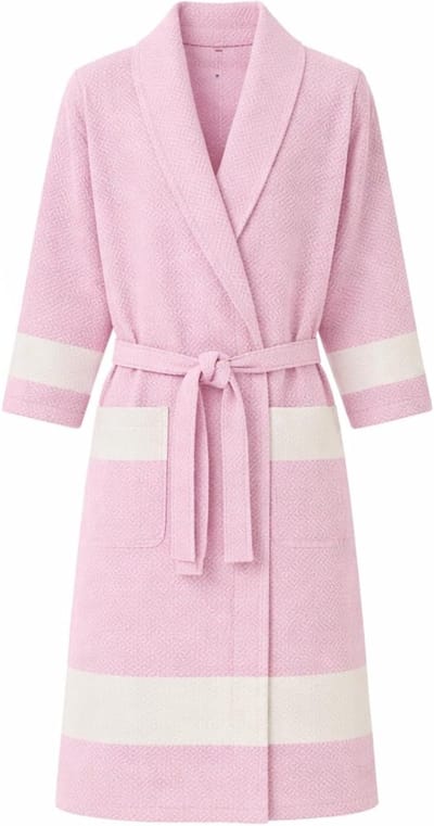 Unisex Badjas - Kimono Stijl - Ontspanning Thuis - Lichtgewicht Sneldrogend - 115 cm Lengte - Roze