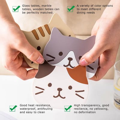 Dailygoods- Onderzetters Antislip - 6 Stuks Siliconen - Hittebestendig - Herbruikbaar - Eenvoudig te Reinigen - Gezond Materiaal - Onderzetter