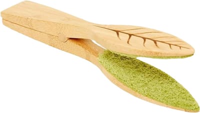 ByShane - Bladschoonmaaktang voor planten en bladeren - Plantenbladreinigingsborstel met houten handvat - Reinig beide zijden van de bladeren - Tuinieraccessoire voor bladverzorging.