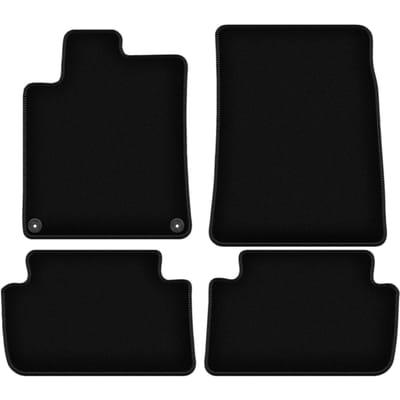 BASIC zwarte veloursmatten voor: Peugeot 407 coupé, sedan, stationwagen (2004-2011)