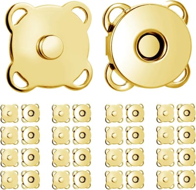 20 Paar Magnetische Knopen 14mm - Metaal Magnetische Sluitingen voor Portemonnees, Handtassen, Kleding en DIY Creaties (Goud)