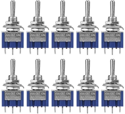 Dailygoody - Mini Rocker Switch - SPDT 3-Position - 6A 125V AC - 10 Stuks - Voor schakelen van apparaten - Handig voor elektronische projecten -