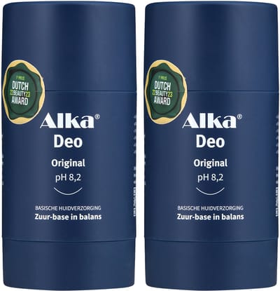 Alka® Deo 2x 75ml - Basische Deo pH 8,2 - Vegan & Natuurlijke en Gezonde Deodorant - 0% Aluminium - Deodorant Stick - Unisex