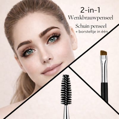 3 Stuks I Dubbele- end Wenkbrauw Borstel Plus Wenkbrauw kam  2 In 1 Brush & Kwast