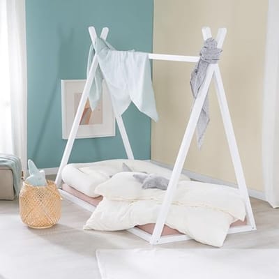 Zylo® Grondbed - Huisbed - Bed - Wit - 146cm x 80cm x 128cm