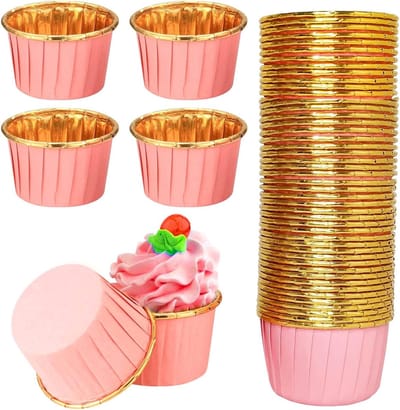Papieren Muffinvormen - 100 Stuks, Niet-Plakkerige Cupcake Mallen voor Muffins, Taartjes en Pudding