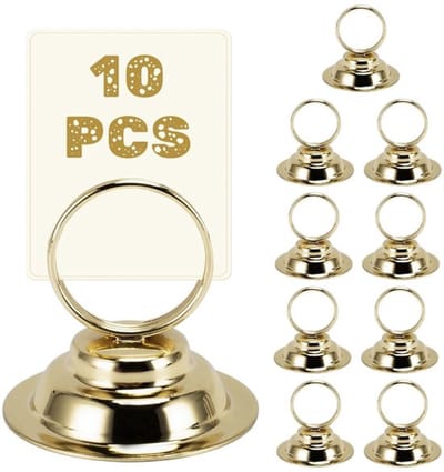 Dailygoods- Tafelnummerhouders 10 stuks - Roestvrij Staal