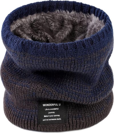 Livano Nekwarmer - Dames - Fleece - Motor - Bandana - Masker - Colsjaal - Sjaal - Gewatteerd - Skiën - Winter - Fietsen - Marine Blauw