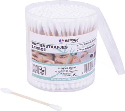 Benson Bamboe wattenstaafjes - biologisch afbreekbaar - 200 stuks - 7,5 cm