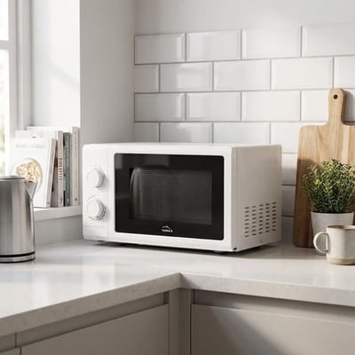 Magnetron met draaiplateau - Keukenapparaat - Eten opwarmen - Gelijkmatige verwarming - 20 Liter - Wit