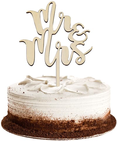 Dailygoody - GoldRock Mr & Mrs decoratieve taarttopper - Bruiloft versiering - Creatief design - Taartaccessoire - Elegante uitstraling - Perfect voor...