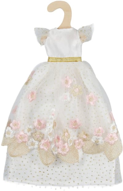 Heless modepop jurk kersenbloesem 29 cm poppenkleding roze.
