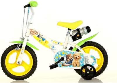 Kinderfiets - Loopfiets - Eerste Ritjes Leren - Inclusief Stabilisatoren - 12 Inch - Veelkleurig