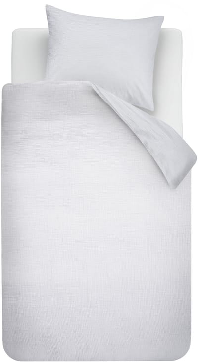 Beddinghouse Mist dekbedovertrek - Eenpersoons - 140 x 200/220 cm - Wit