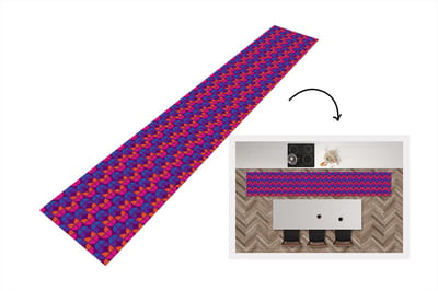 Keukenloper 300x50 cm - Keukenmat vinyl Tulpen - Patroon - Retro - Keukenmatten loper - Keuken vloerkleed tapijt