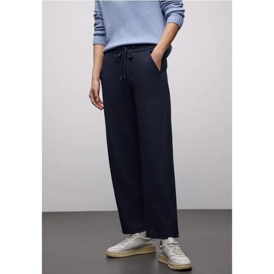 Broek met rechte pijpen en tape