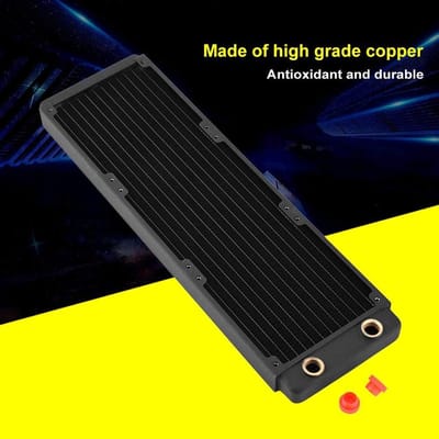Dailygoods- Radiator 360 mm - G1/4-draads Koper - Waterkoeling - Hoogwaardig - Duurzaam - Laag Geluidsniveau - Waterkoeler