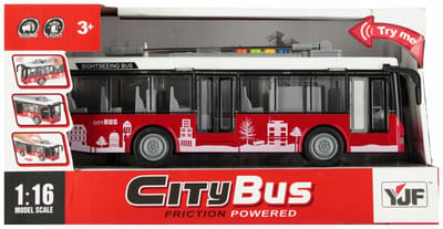 Autobus met Licht en Geluid - Pull & Back Functie