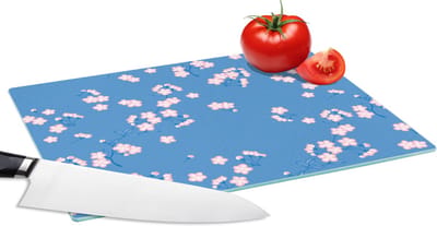 Glazen Snijplank - 28x20 - Patronen - Sakura - Bloemen - Snijplanken Glas