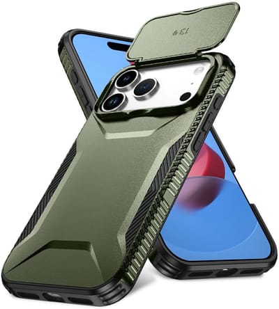 Hoesje Geschikt voor Apple iPhone 17 Pro Max | Back Cover met Camera Slider | Schokbestendige Case | Camera Cover | Stevig | Groen
