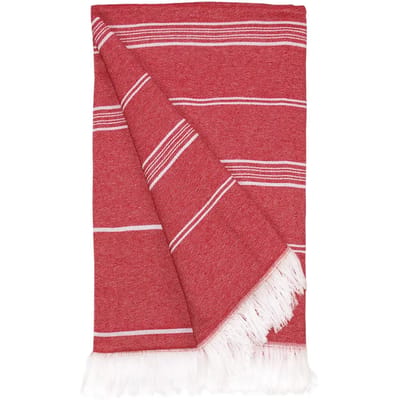 The One Towelling Hamamdoek - 100 x 180 cm - Handdoek - 60% Gerecycled Katoen & 40% Gerecycled Polyester - Rood