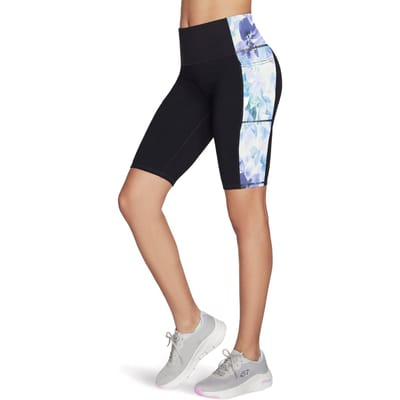 Skechers Performance GoWalk Seascape Floral 10' Fietsbroek Nylon Dames Paarse Sportshorts