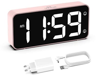 Digitale Wekker met Adapter en USB Oplaadpoort, Instelbare Helderheid, Dual Alarm en 8 Beltonen - Perfect voor Iedereen
