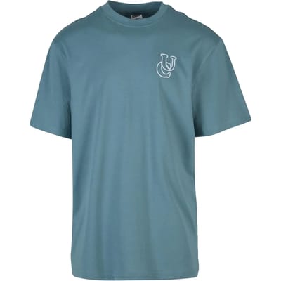 Urban Classics - UC Shiny Logo Tall Heren Tshirt - M - Grijs