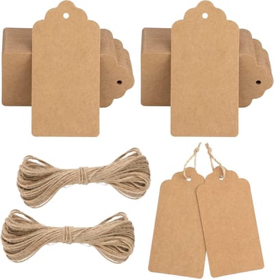 Dailygoody - Kraft Paper Gift Tags - Cadeaulabels - Grote en stevige
