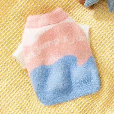 Pull à blocs de couleurs pour l'automne et l'hiver, vêtements pour petits chiens, pull arc-en-ciel, chaud, chiot, chaton, chat, vêtements pour animaux de compagnie XL
