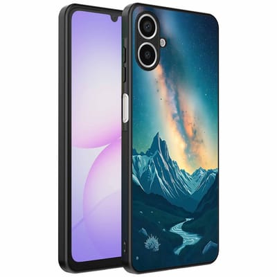 Geschikt voor Samsung Galaxy A07 Telefoonhoesje met Sterrenhemel Opdruk - TPU Backcover Case With Space And Milkyway Design - Smartphonica geschikt voor Samsung Galaxy A07