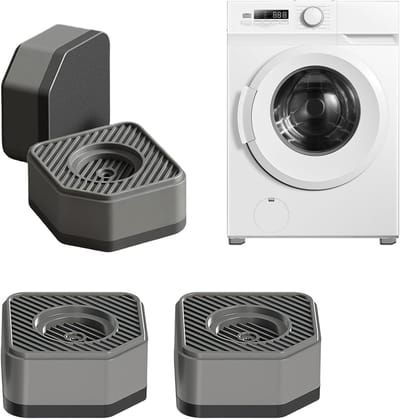 Wasmachine verhoger - Trillingsdempers Wasmachine & Droger - Wasmachine voetjes - wasmachinevoetjes - meubelvoeten - verhogingsblokken - wasmachine trillingsdemper - Meubelverhogers - Trillingsdempende Wasmachine Voetjes - wasmachine sokkel