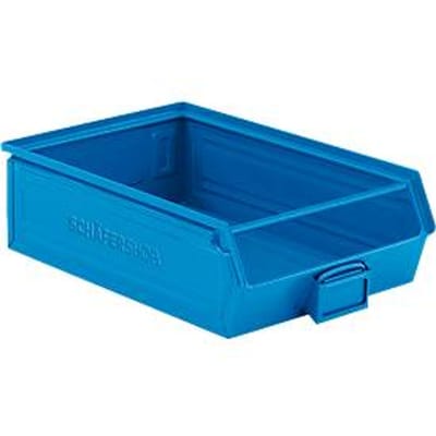 Schäfer Shop Select magazijnbak met open voorzijde, met draagbeugel, 18,5 l, 80 kg, L 501 x B 308 x H 146 mm, staal, RAL 5015 (hemelsblauw)