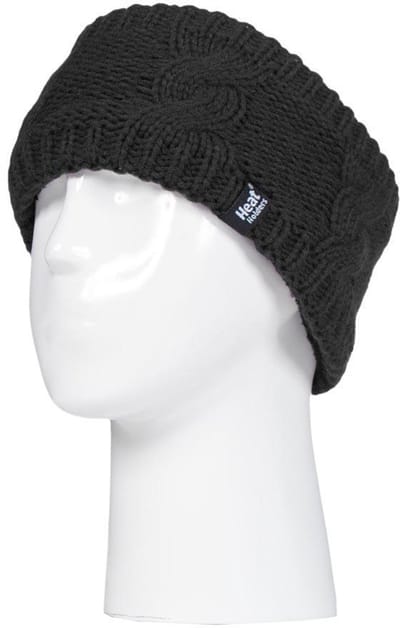 Heatholders, Superwarme Gevoerde Gevoerde Dames Hoofdband, Black, One Size