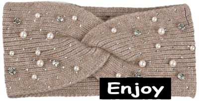 haarband- beige - met stass en parels -eyecatcher- nieuw