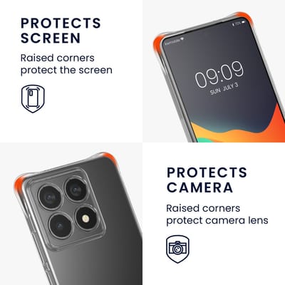 kwmobile telefoonhoesje geschikt voor Xiaomi 14T - Hoesje met telefoonkoord - Back cover in transparant / zwart