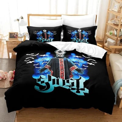 Ghost Rock Band Tank Beddengoedset Eenpersoons Twin Volledig Queen King Size Bedset Volwassene Kind Slaapkamer Dekbedovertreksets 3D Print AU Single 140x210cm