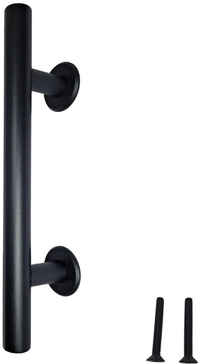 Zwarte Deurgreep 30 cm – Handgreep 2,5 cm dik – Inclusief 2 Bouten – Geschikt voor Deuren & Schuifdeuren 3 t/m 5,5 cm