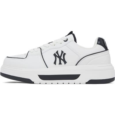 MLB Chunky Liner Cuir Confortable Polyvalent Durable Léger Respirant Augmentation de la Hauteur Baskets Basses Baskets Unisexes 3ASXCBS4N-50WHS 37.5