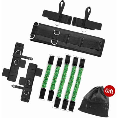 Ensemble de bandes de résistance pour la boxe Entraîneur de résistance pour la vitesse et l'agilité Bandes pour la boxe Muay Thai Karate Combat vert